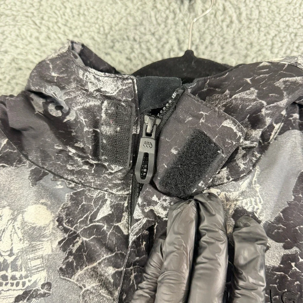 686 Defender Insulated Jacket Youth Boys‎ XL Black Skull Print Snowboard Ski